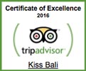 Kiss Bali Villa - Tripadvisor Certificate of Excelence 2016